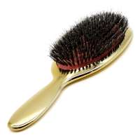 2020 Yaeshii New Boar Bristle electroplating Paddle Hair Brush Salon Hairdressing Oval Comb For Scalp  Gold And Silver